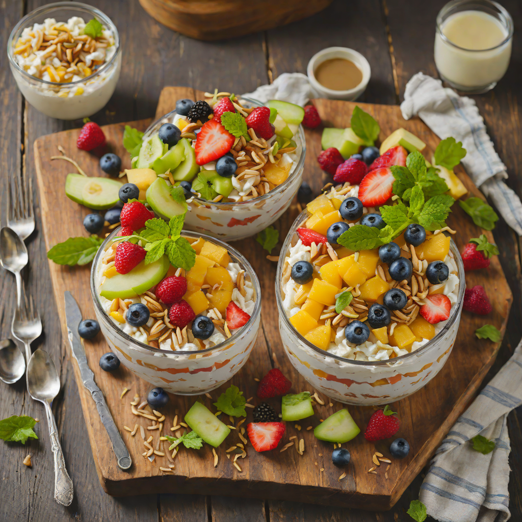 Layered Macapuno and Fruit Filipino Salad with Sweetened Condensed Milk