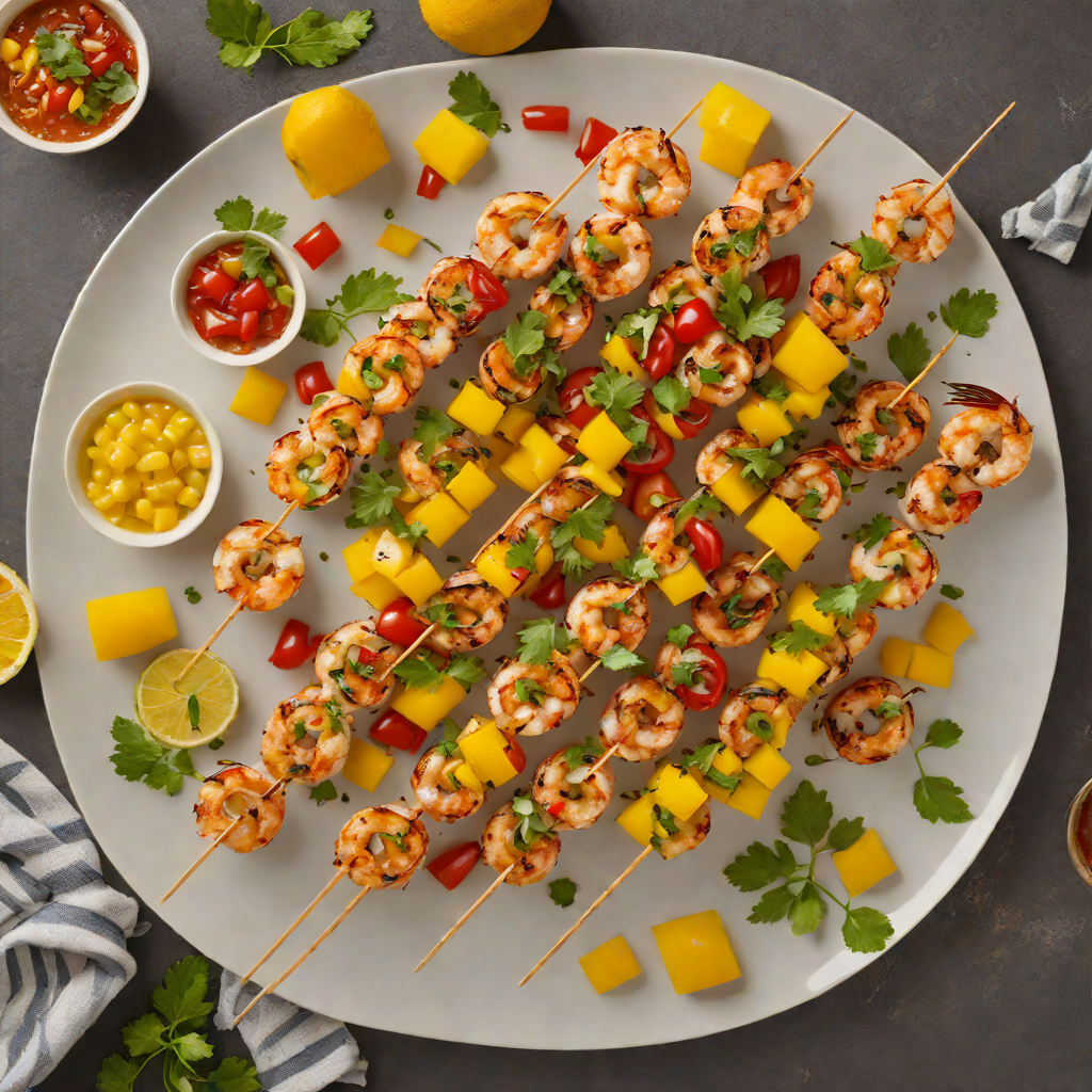 Grilled Citrus-Chili Shrimp Skewers with Mango Salsa
