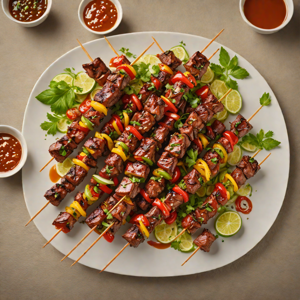 Manchester United-Inspired Grilled Beef Skewers with Smoky Marinade