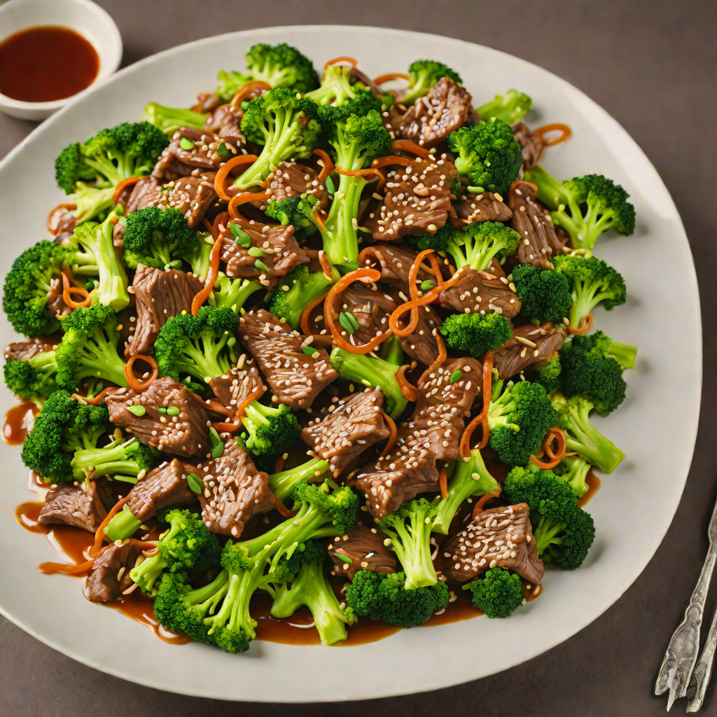 Stir-Fried Beef with Broccoli and Garlic Ginger Sauce