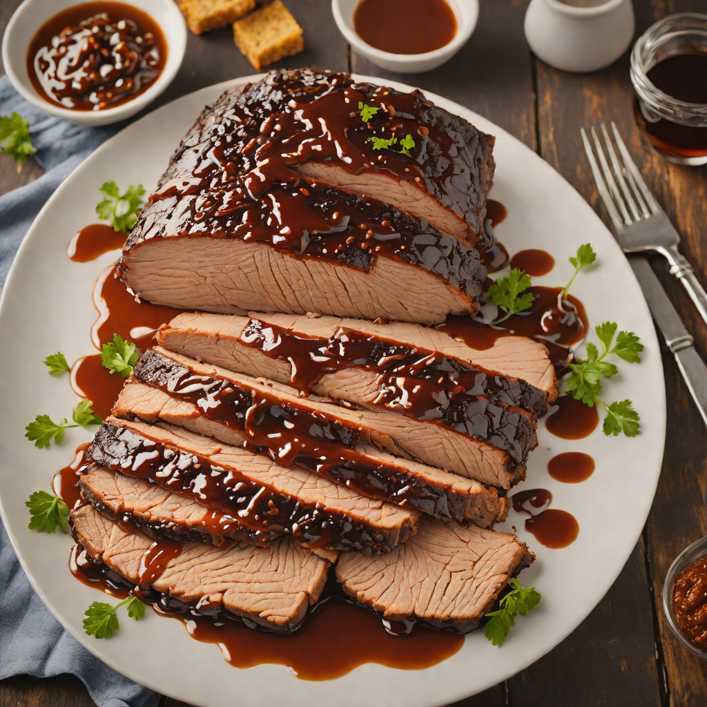Hickory-Smoked Beef Brisket with Tangy BBQ Glaze