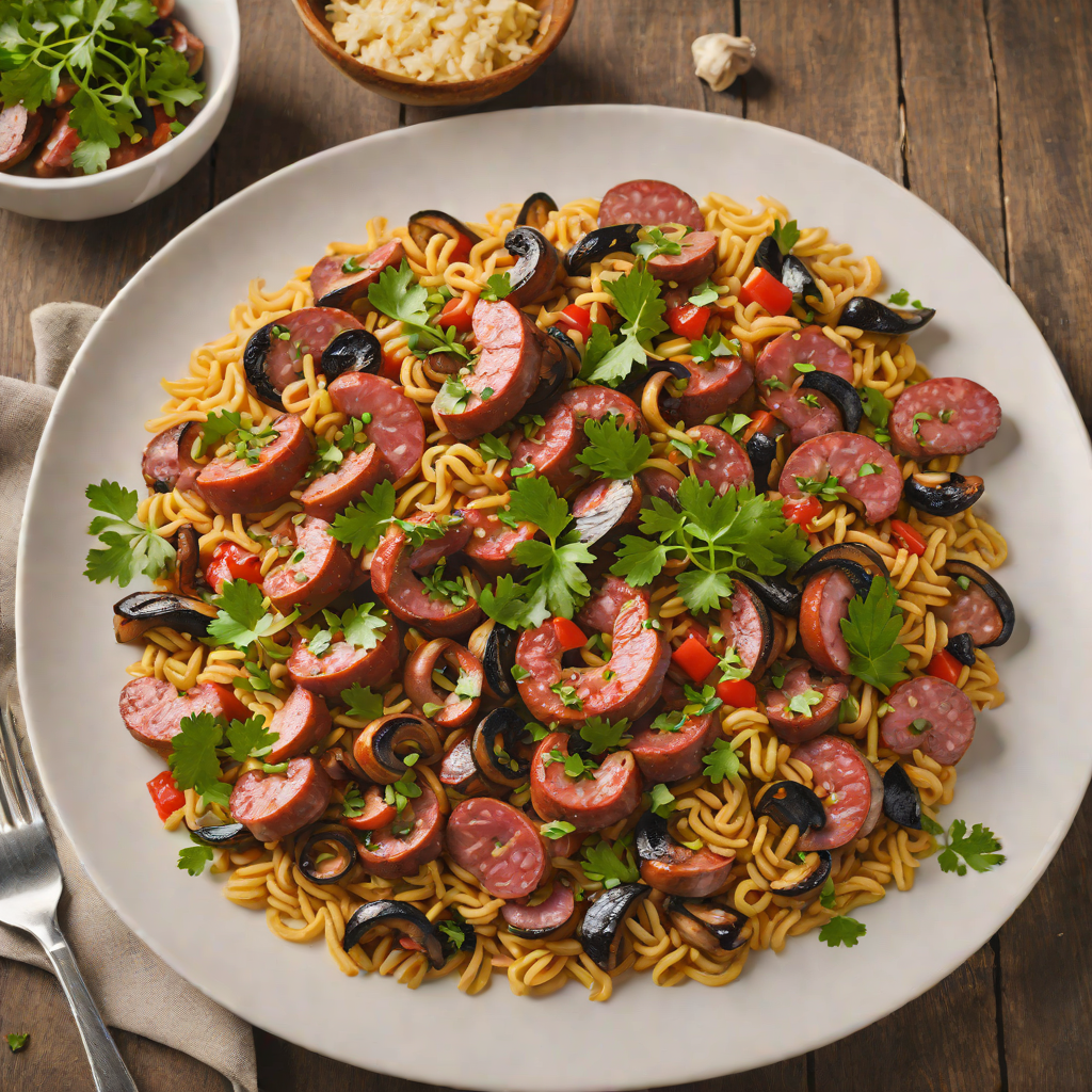 Smoked Sausage and Wild Mushroom Skillet with Smoky Paprika