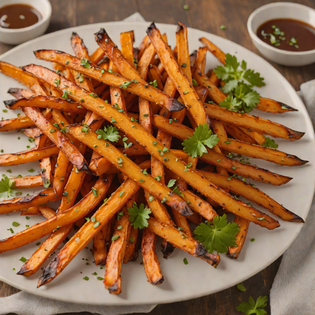 Baked Maple-Glazed Sweet Potato Fries