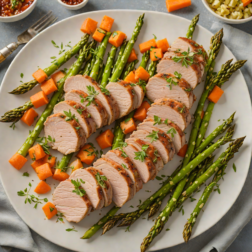Sheet Pan Herb-Roasted Pork Tenderloin with Asparagus and Carrots