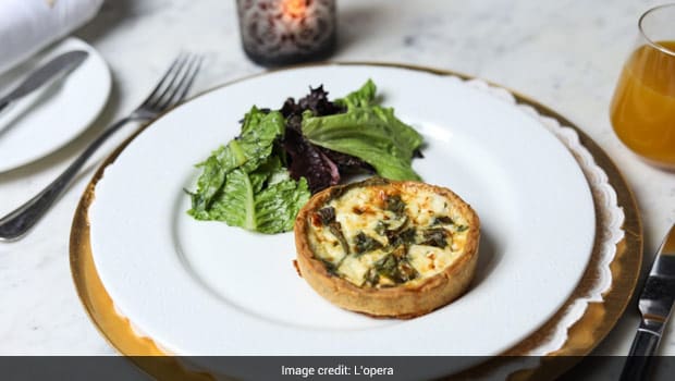 Solar Flare Quiche with Spinach and Goat Cheese