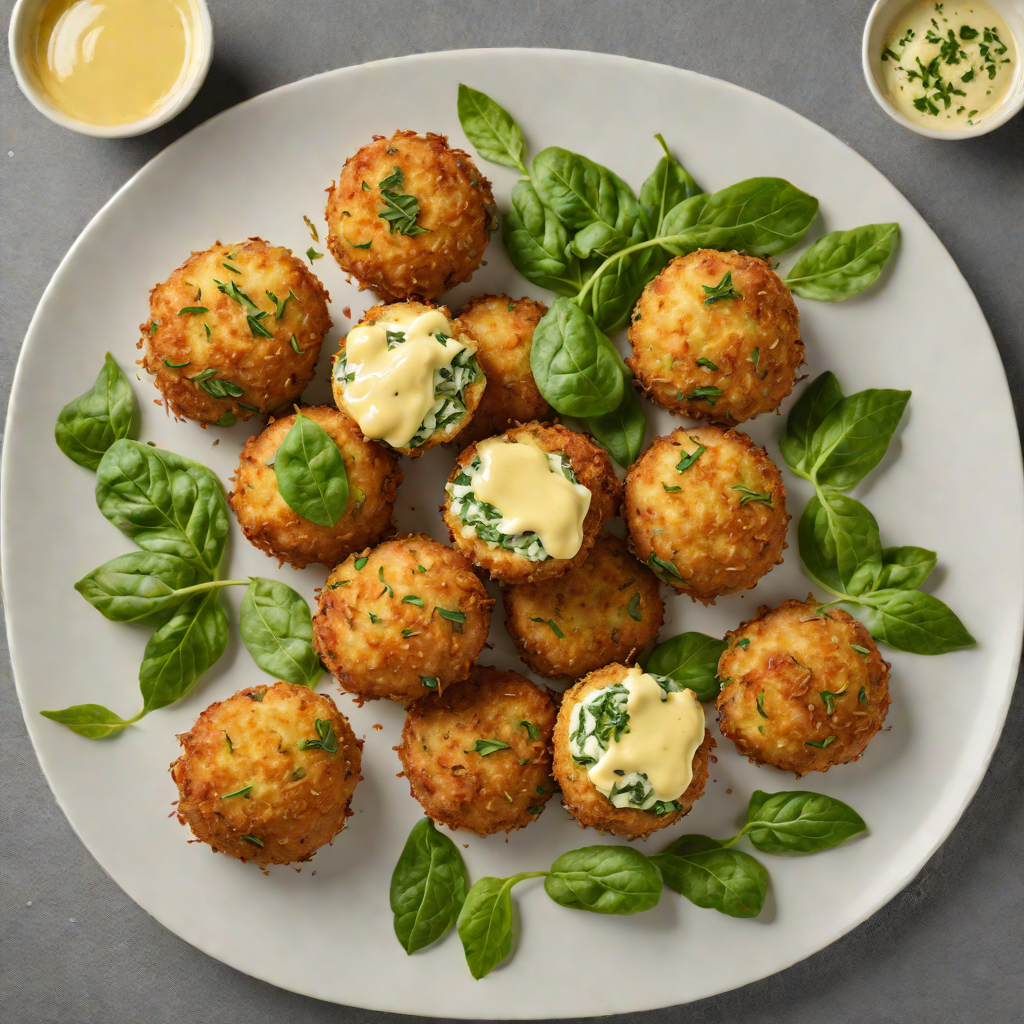 Pan-Fried Manchego and Spinach Croquettes with Aioli