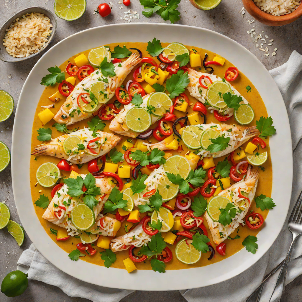 Sheet Pan Brazilian Moqueca-Inspired Fish with Coconut and Peppers