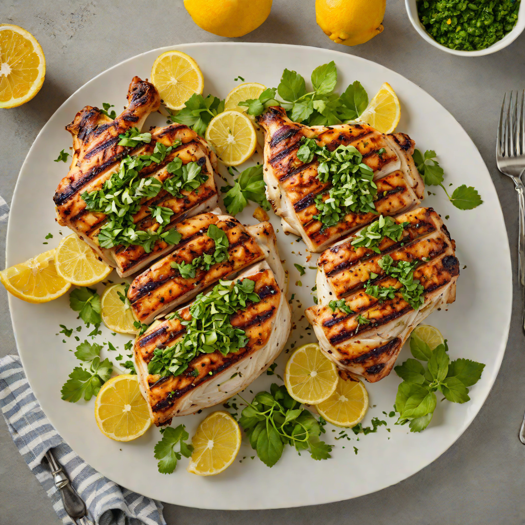 Grilled Citrus-Rubbed Chicken with Brazilian Herb Chimichurri