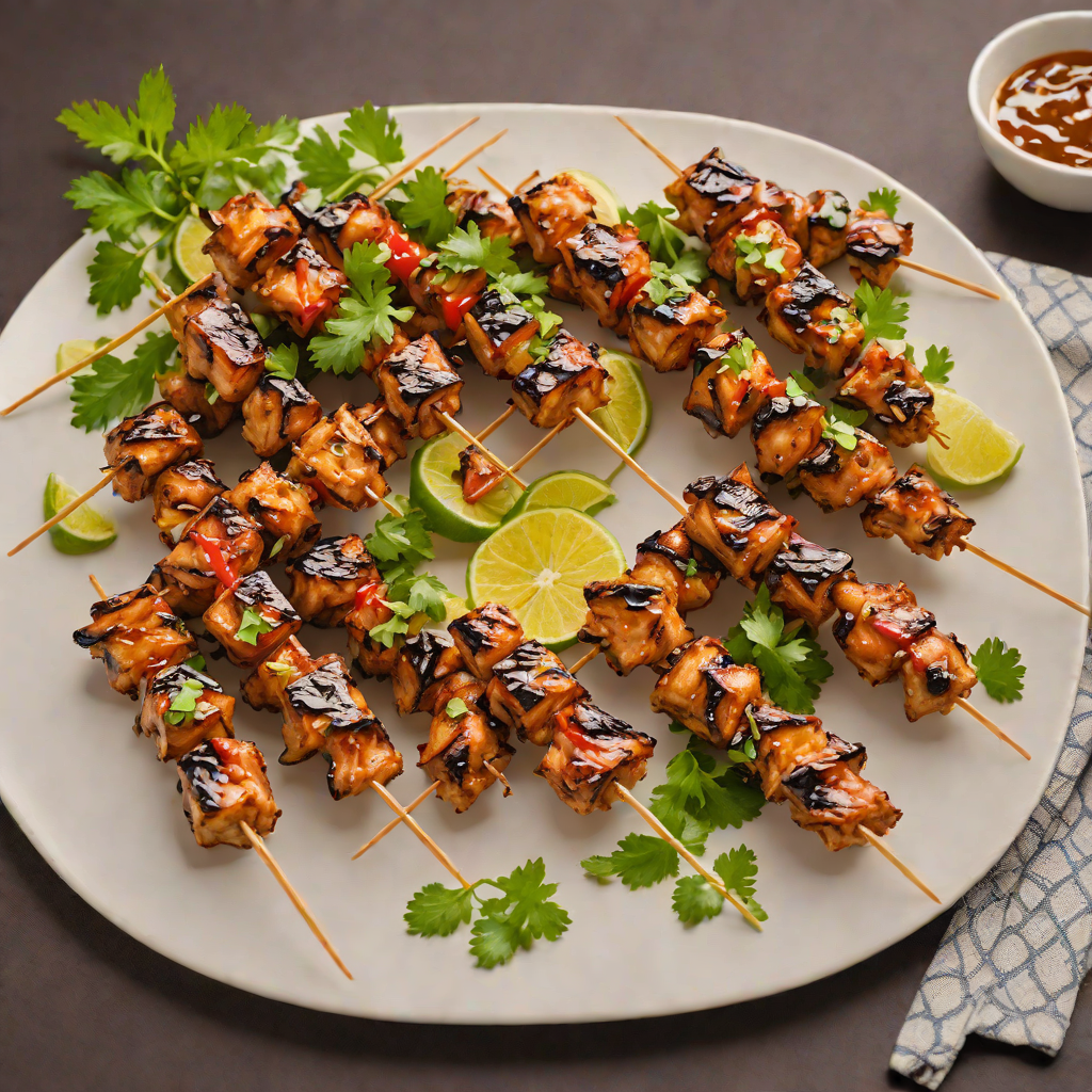 Grilled Tamarind-Glazed Chicken Skewers