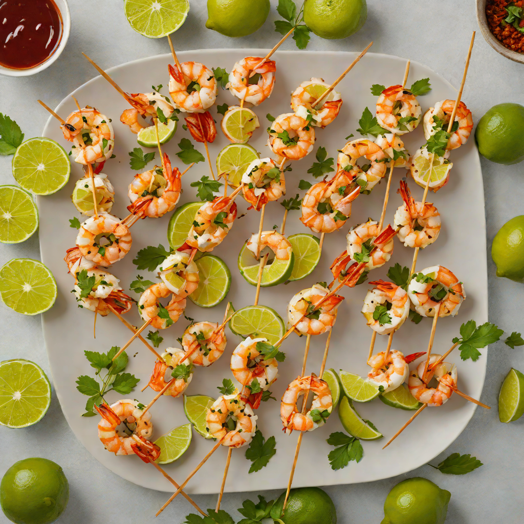 Citrus-Marinated Shrimp Skewers with Chili and Lime