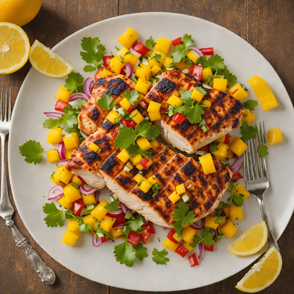 Grilled Citrus-Rubbed Chicken with Mango Salsa