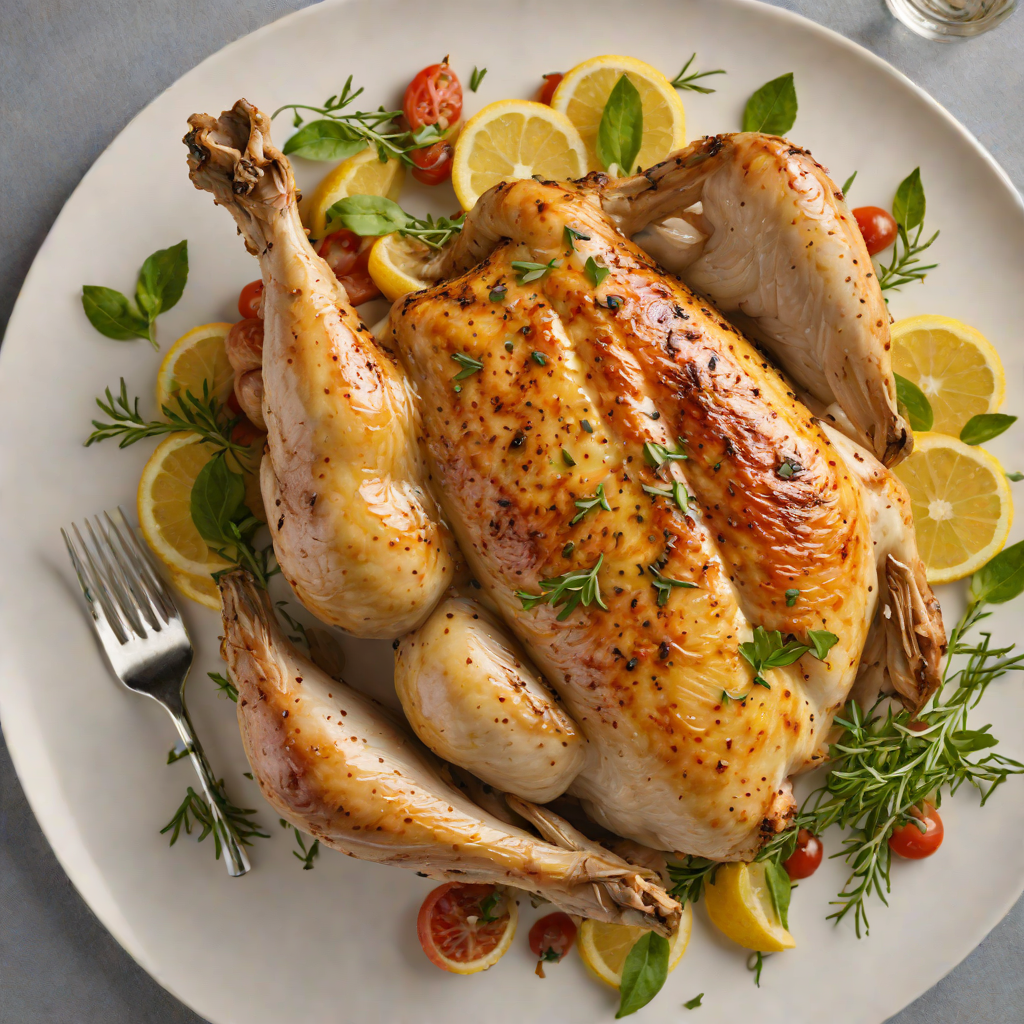 Slow-Roasted Chicken with Lemon and Oregano