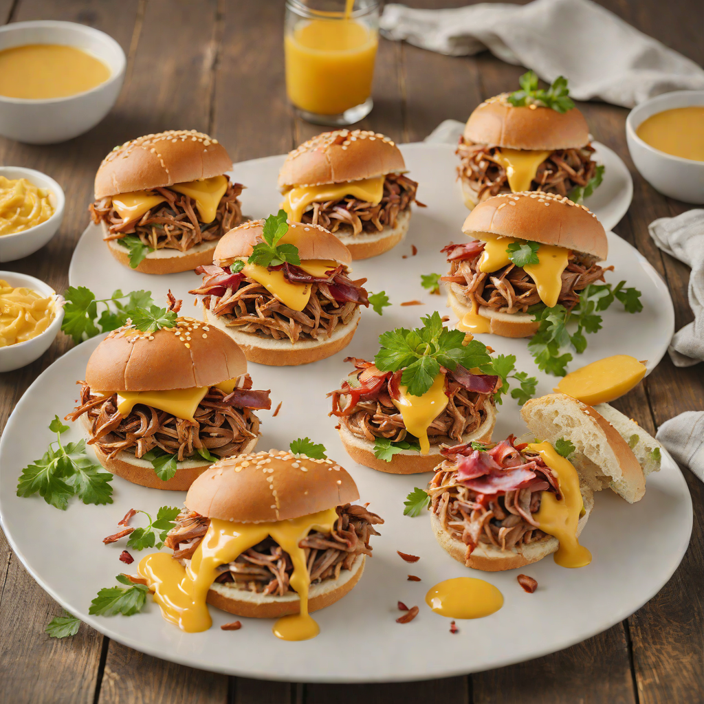 Maple-Bacon Smoked Pulled Pork Sandwiches with Mango Sauce