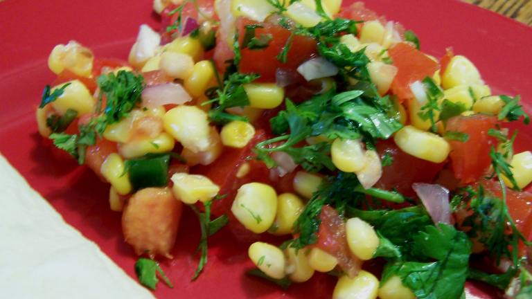 Tomato & Cilantro Salsa with Grilled Corn