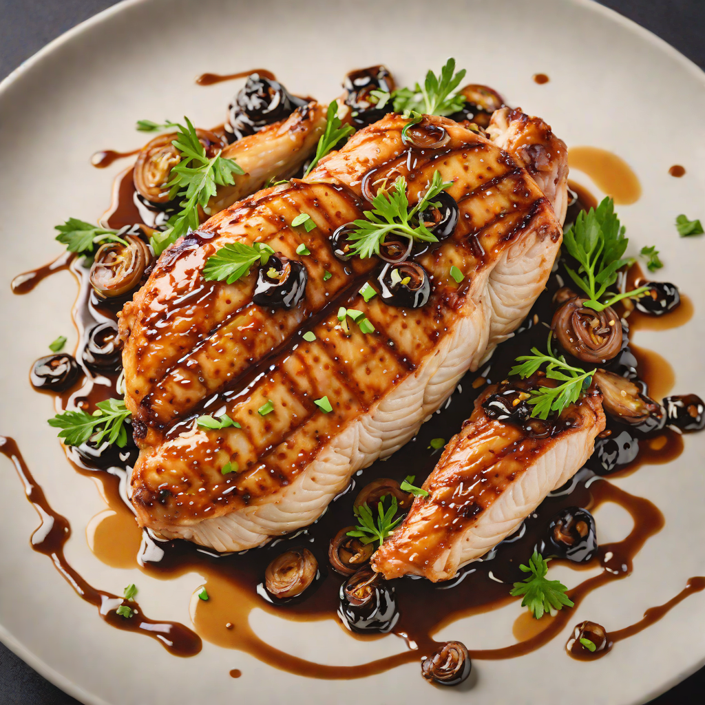 Pan-Seared Chicken with Caramelized Shallots and Honey Balsamic Glaze