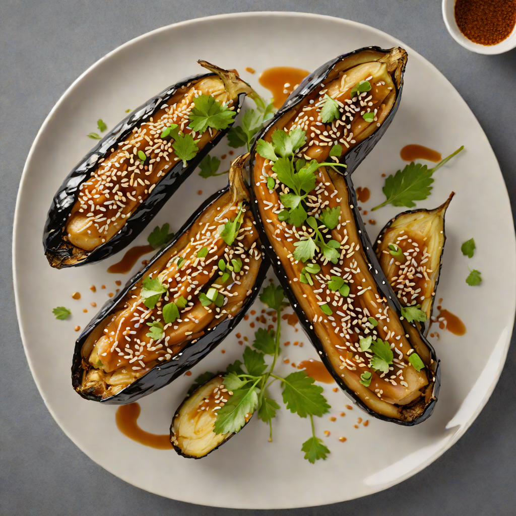 Steamed Miso-Glazed Eggplant with Sesame and Scallion