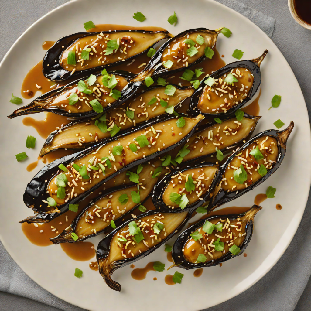 Sautéed Japanese Eggplant with Miso Glaze and Scallions