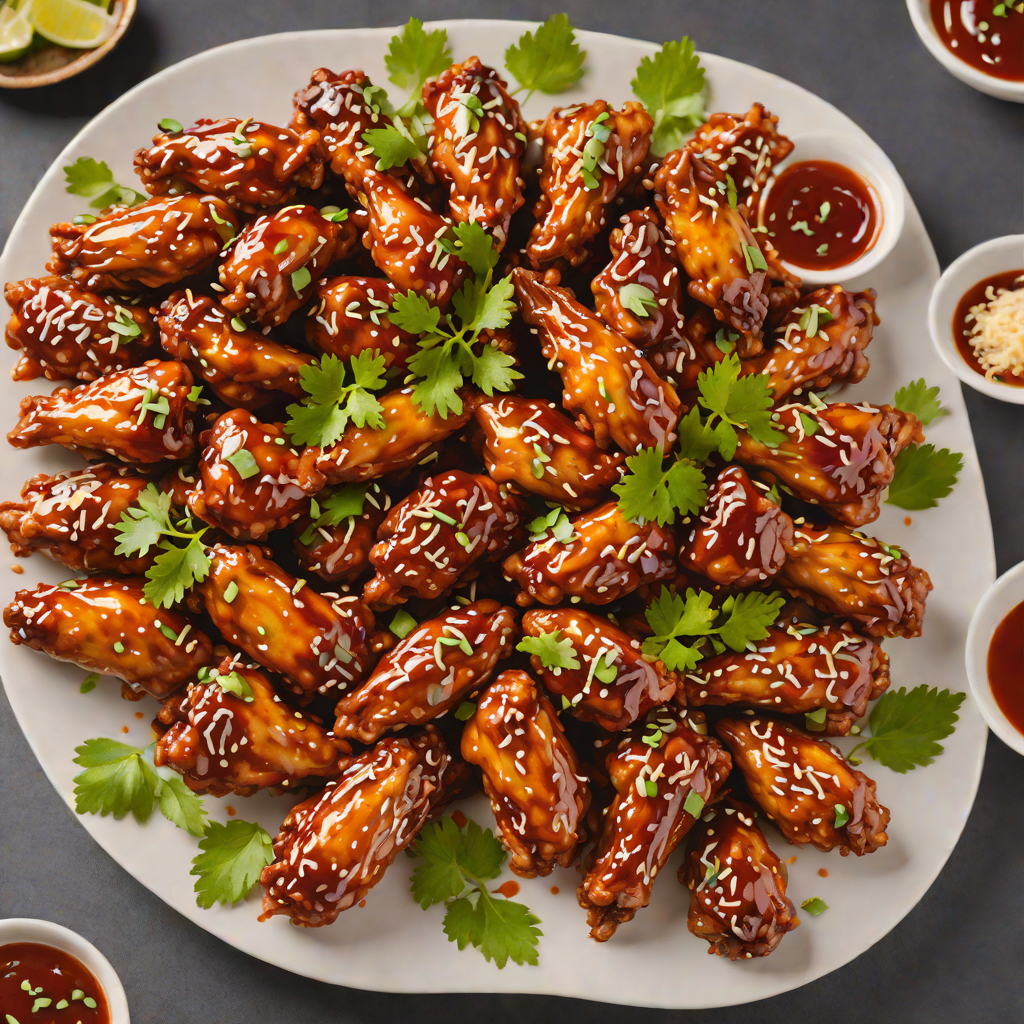Spicy Korean-Style Boneless Chicken Wings with Gochujang Glaze
