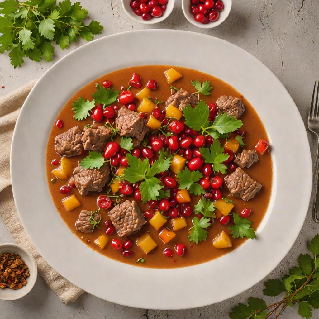 Bush-Spiced Lamb Stew with Quandong and Native Pepperberries
