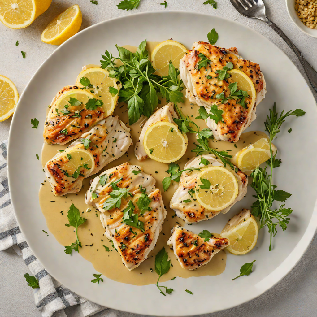 Pan-Seared Lemon Herb Chicken with Garlic Butter Sauce
