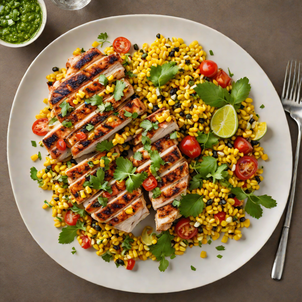 Grilled Herb-Marinated Chicken with Charred Corn Salsa