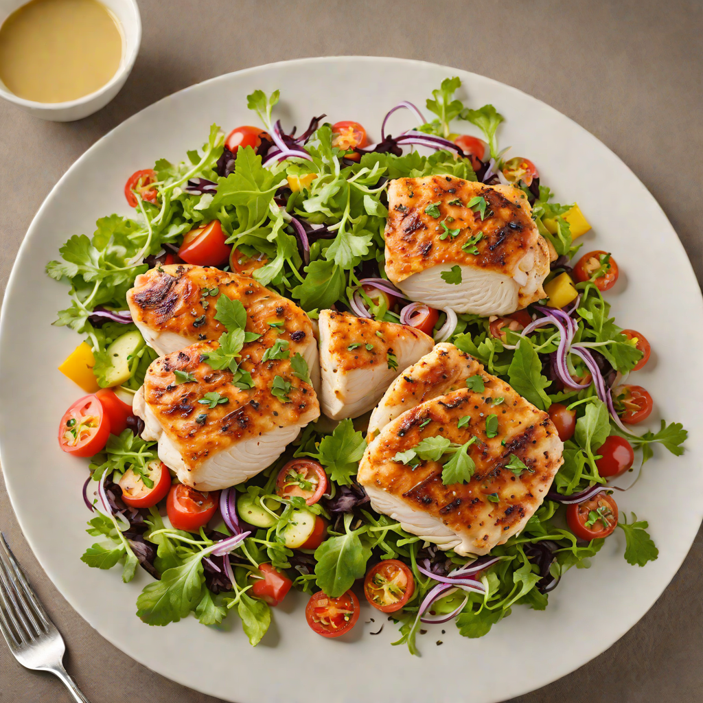 Pan-Seared Chicken with Mediterranean Herb Salad