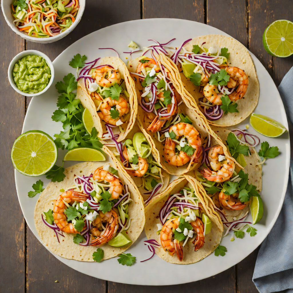 Mexican-Style Grilled Shrimp Tacos with Cilantro Lime Slaw