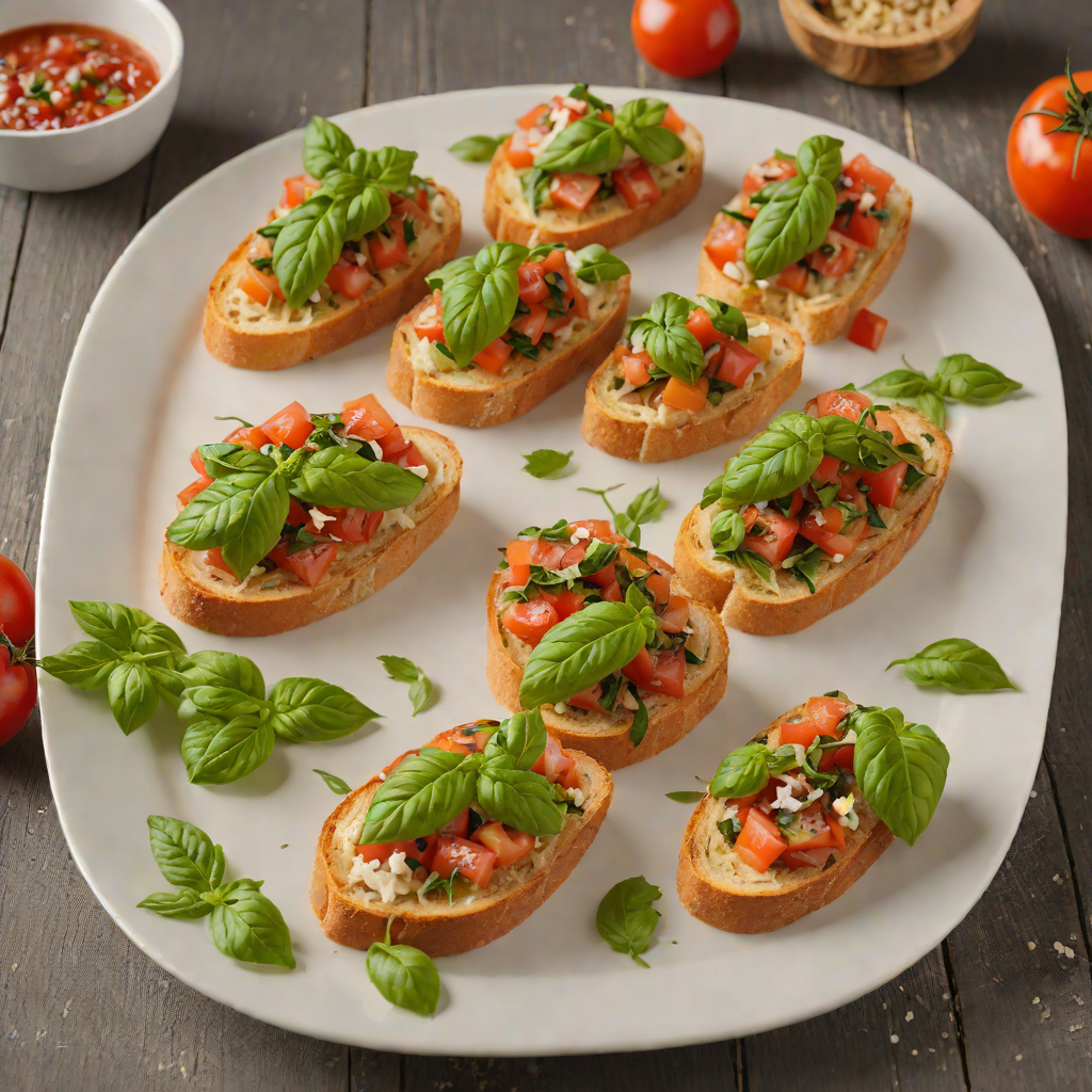 Rustic Italian Demnika’s Tomato and Basil Bruschetta