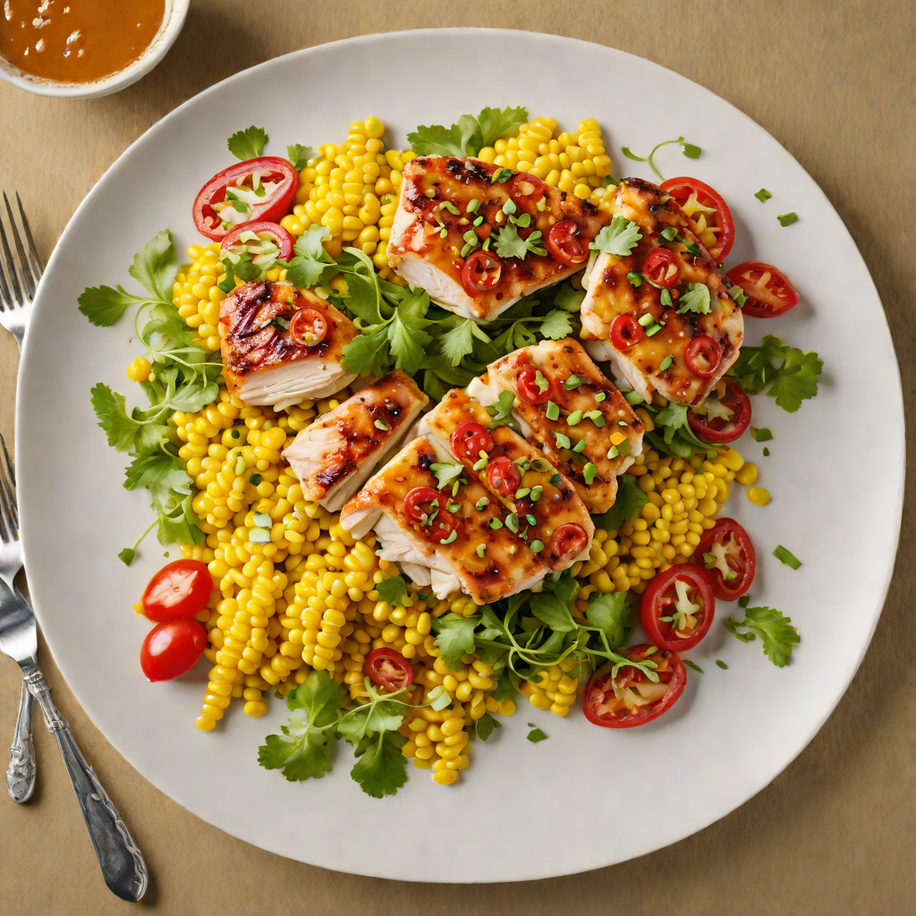 Pan-Seared Chicken with Chili-Lime Glaze and Corn Salad