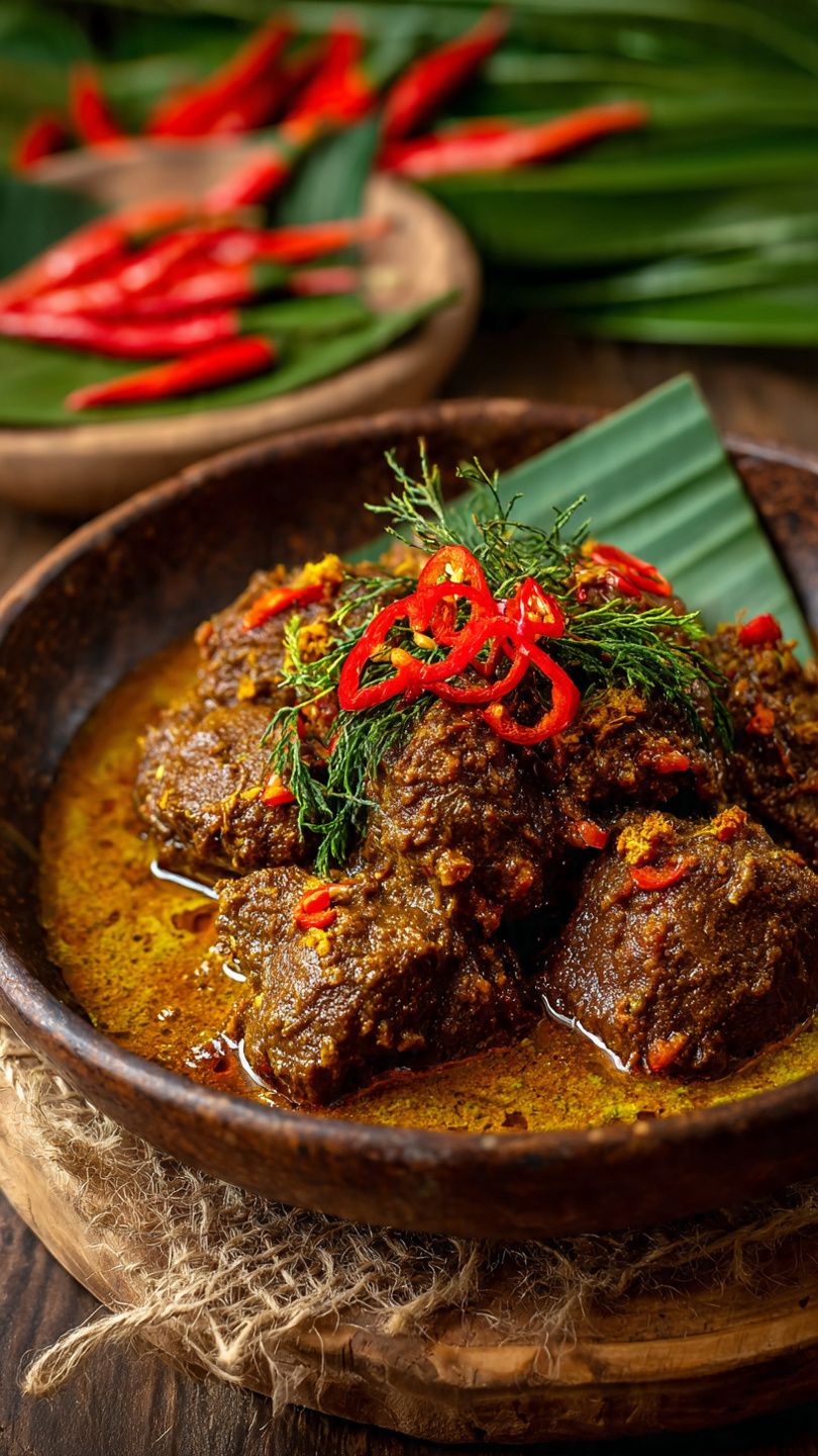 Minangkabau-Inspired Beef Rendang with Coconut and Aromatics