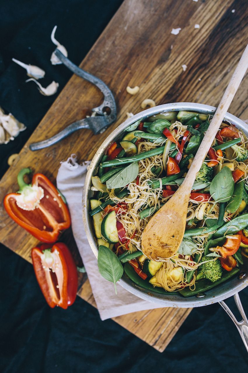 Spiced Vegetable Stir-Fry with Ginger and Tamarind Sauce