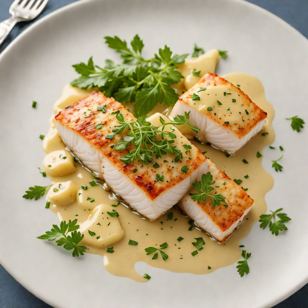 Pan-Seared Cod with Savannah Herb Butter Sauce