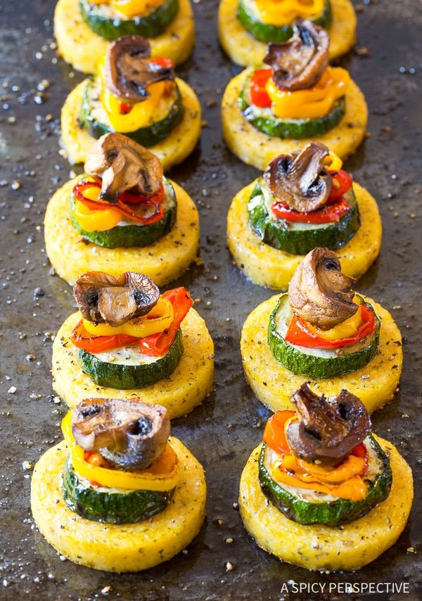 Oven-Baked Polenta with Roasted Vegetables and Parmesan