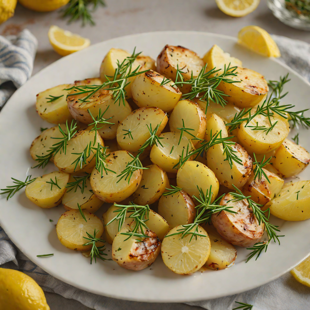 Slow-Cooked Lemon Potatoes with Rosemary