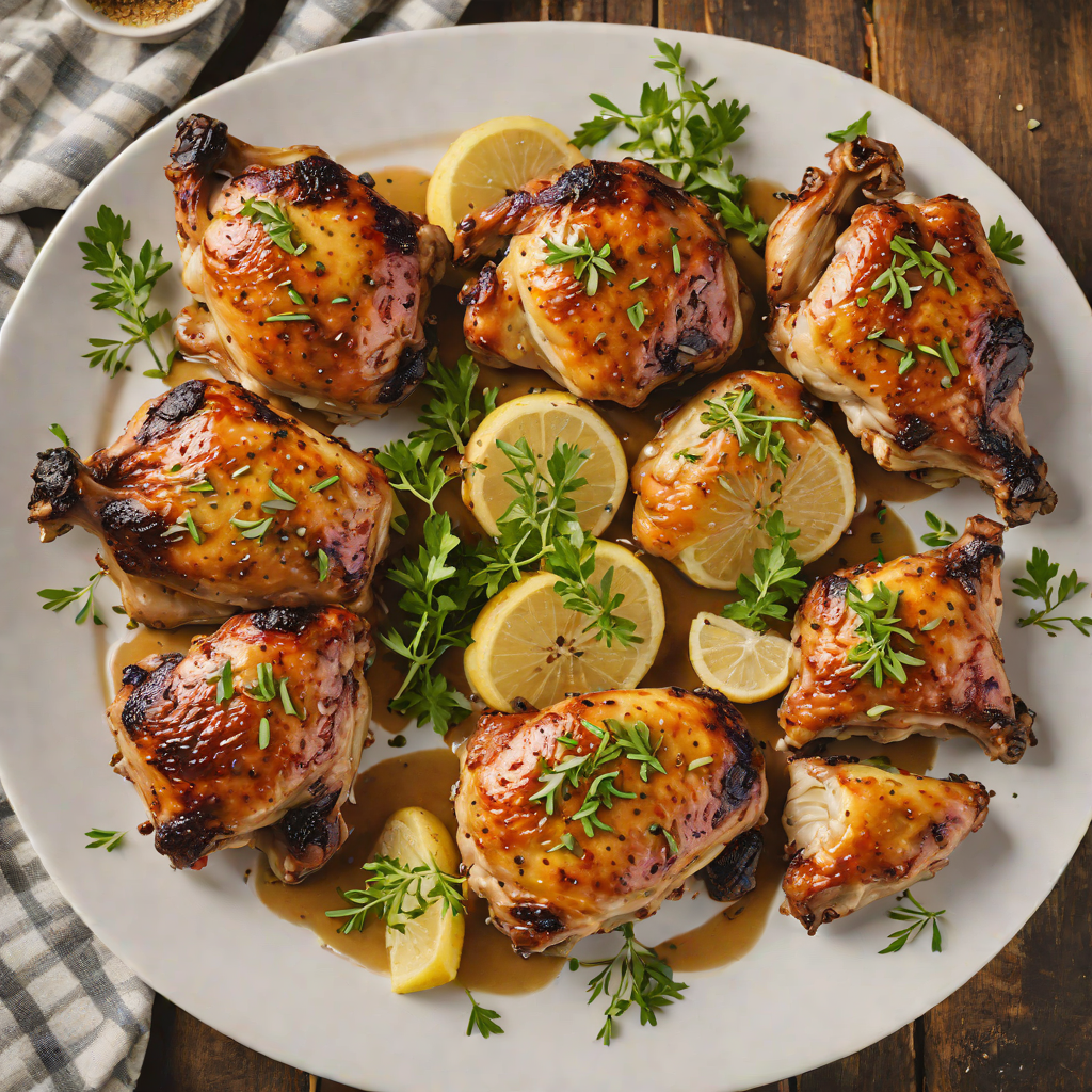 Applewood-Smoked Chicken Thighs with Garlic and Thyme
