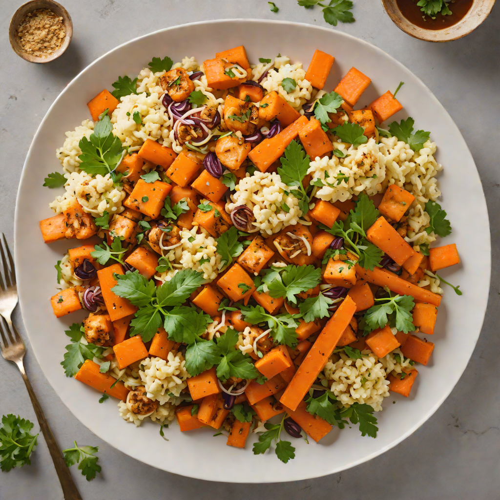 Whole30 Spiced Roasted Carrot and Cauliflower Bowl