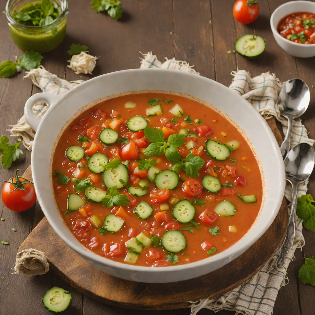 Baked Gazpacho-Style Tomato and Cucumber Soup