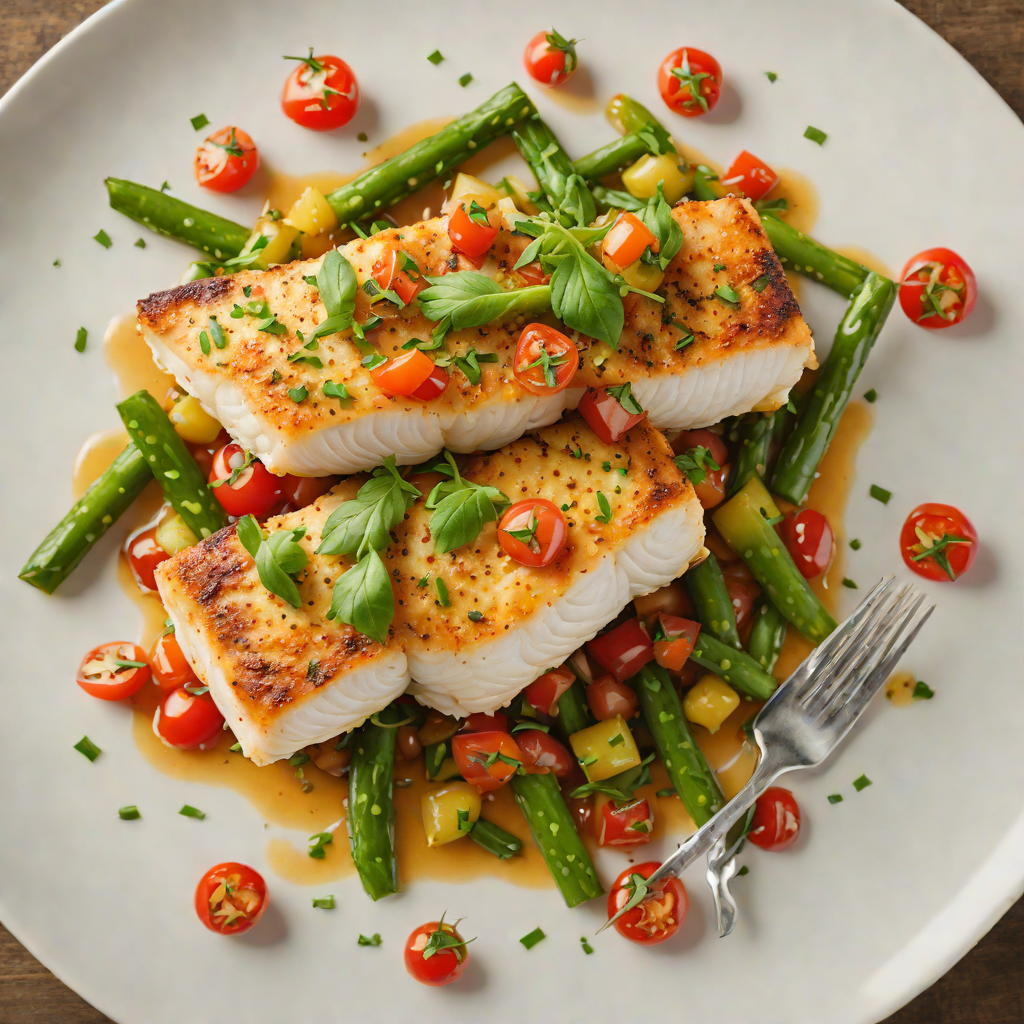 Pan-Seared Cod with Savannah-Style Tomato and Okra Ragout
