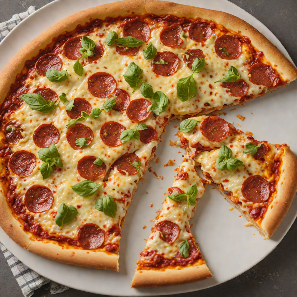 Hand-Tossed Pepperoni Pizza with Garlic Butter Crust