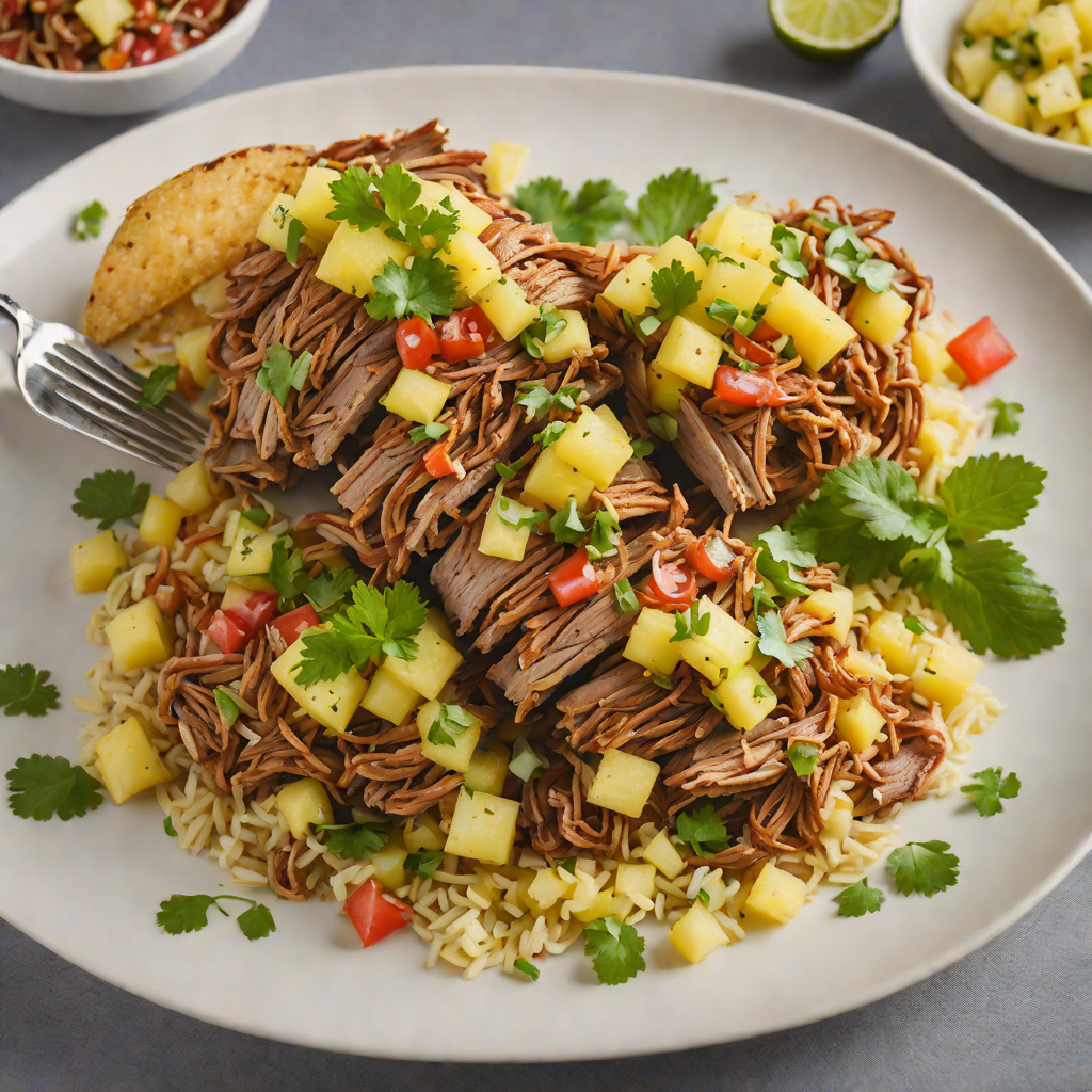 Tiki-Inspired Spiced Pulled Pork with Pineapple Salsa