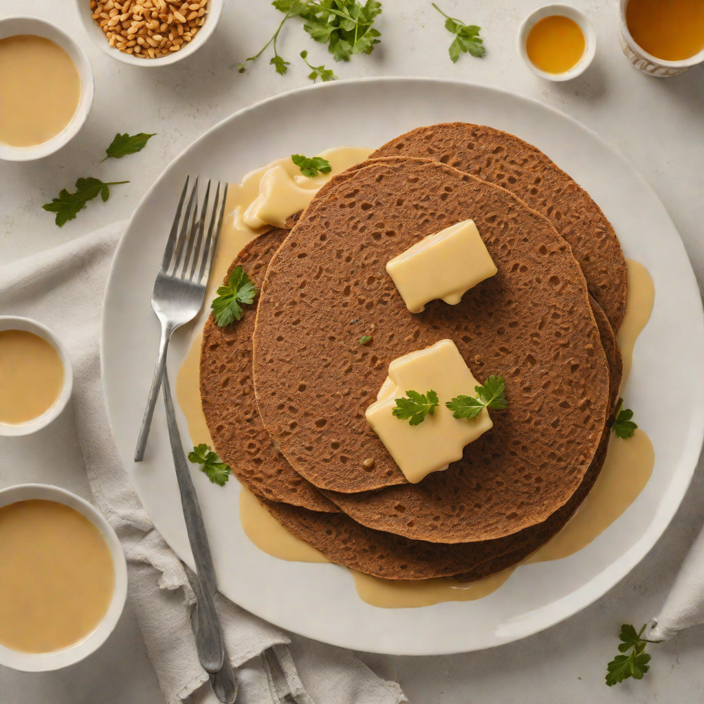 Steamed Injera-Inspired Teff Pancakes with Honey Butter