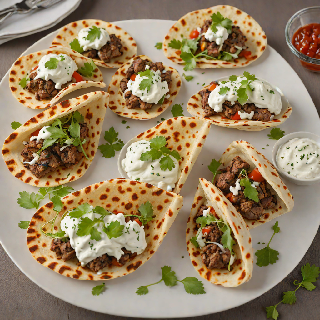 Grilled Pita Sandwiches with Spiced Lamb and Tzatziki