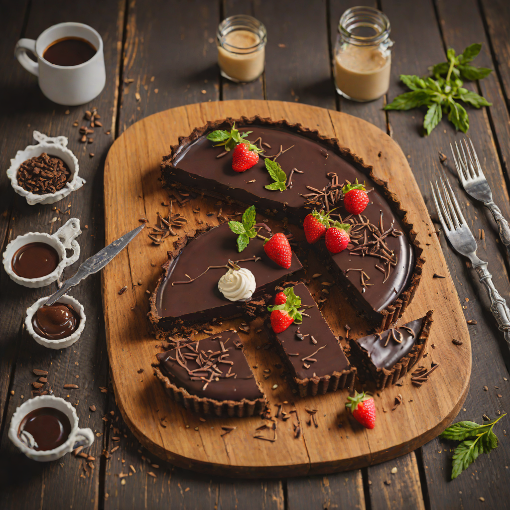 Bourbon-Infused Chocolate Ganache Tart