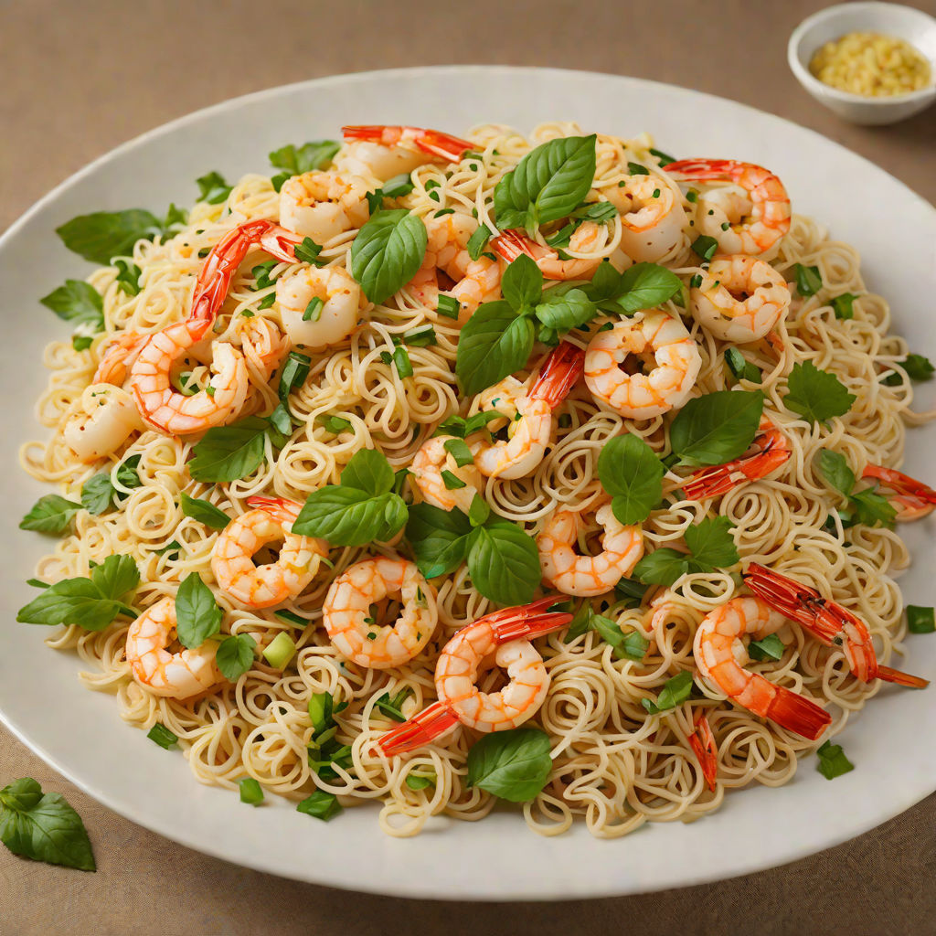 Stir-Fried Rice Noodles with Shrimp and Vietnamese Basil
