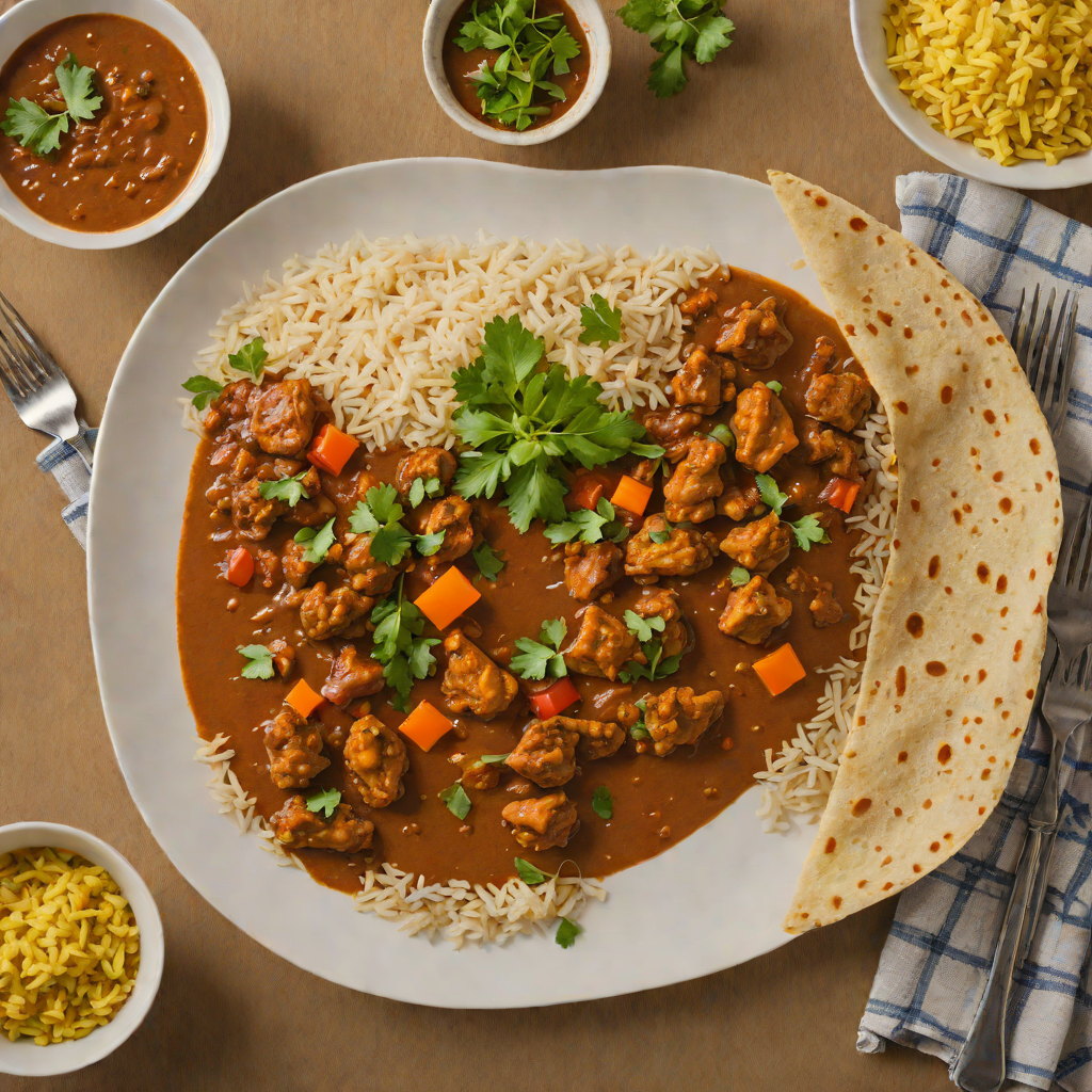 Ethiopian-Inspired Spiced Chicken Curry with Injera Flatbread