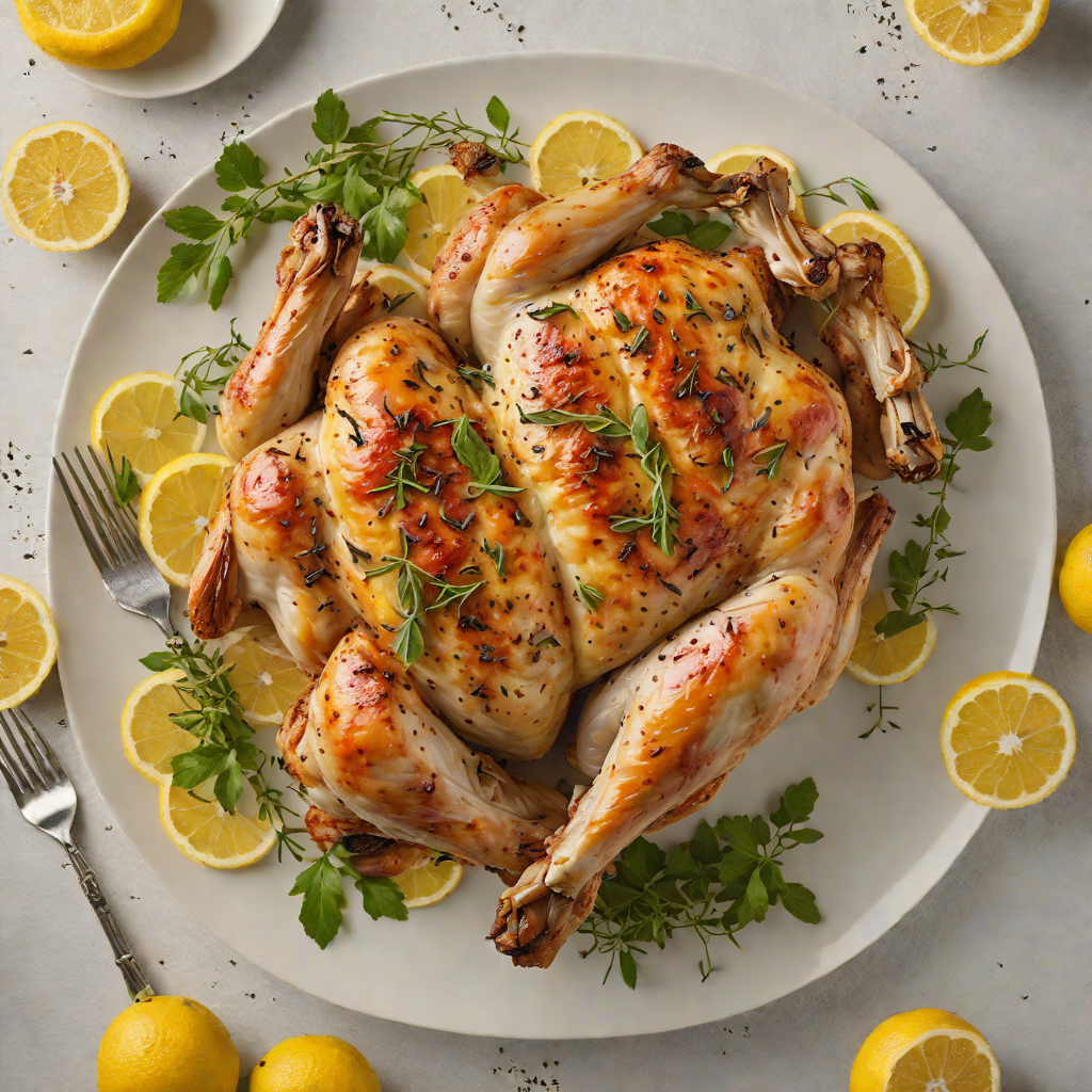 Slow-Roasted Chicken with Lemon, Garlic, and Oregano