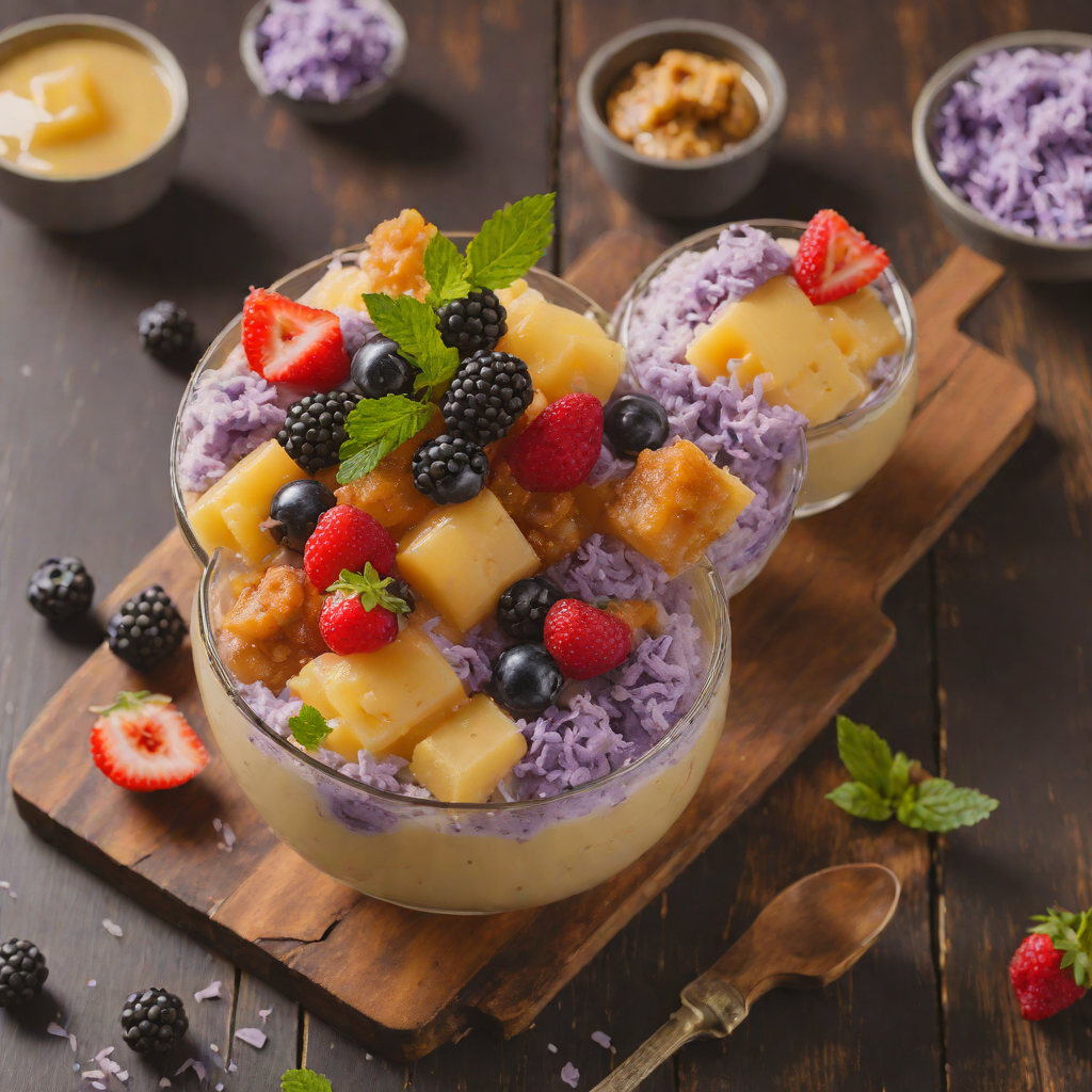 Halo-Halo with Ube and Leche Flan