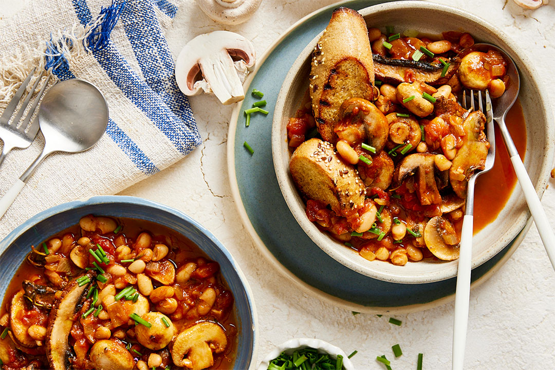 Rustic Brussels Stew with Potatoes and Mushrooms