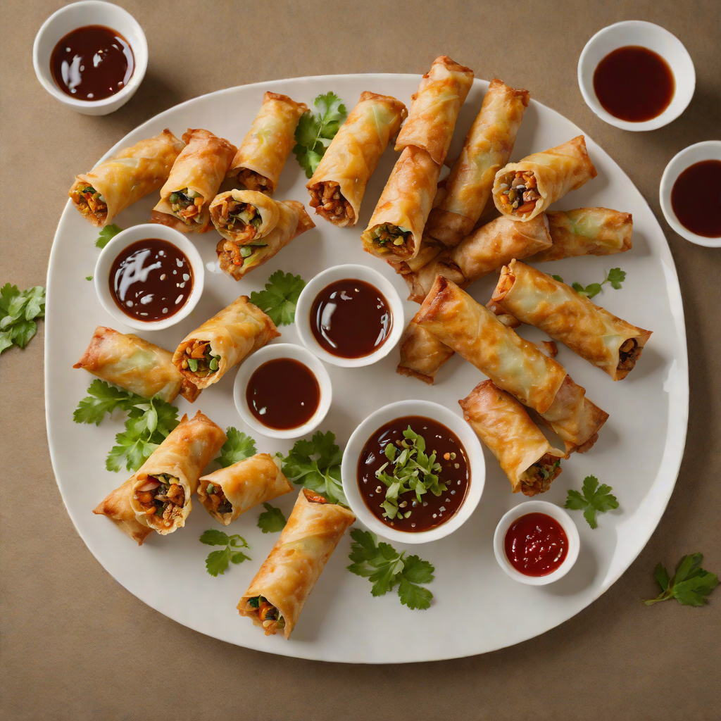 Pan-Fried Vietnamese Pork Eggrolls with Nuoc Cham Dipping Sauce