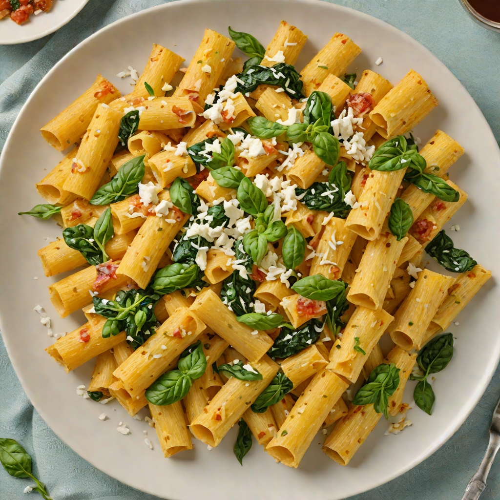 Baked Italian-Style Rigatoni with Ricotta and Spinach